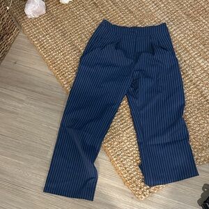Commense Navy Striped Women's Trousers Size L
